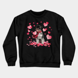 Standard Schnauzer Hearts Love Happy Valentine's Day Crewneck Sweatshirt